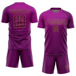 Maillot rose doré, uniforme de football, sublimation personnalisée, violet-ancien Maillot rose doré, uniforme de football, sublimation personnalisée, violet-ancien