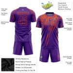 Maillot de football orange à sublimation violette personnalisé Maillot de football orange à sublimation violette personnalisé