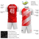 Maillot de football sublimé blanc et rouge personnalisé