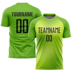 Maillot de football personnalisé à sublimation vert et noir