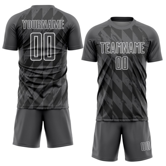 Maillot de football gris uniforme à motifs géométriques, personnalisé, sublimation, blanc, acier Maillot de football gris uniforme à motifs géométriques, personnalisé, sublimation, blanc, acier