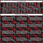 Maillot de football noir personnalisé par sublimation, rouge et blanc