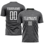 Maillot de football personnalisé en acier gris et blanc par sublimation Maillot de football personnalisé en acier gris et blanc par sublimation