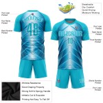 Maillot de football bleu ciel, uniforme de sublimation bleu-blanc personnalisé Lakes