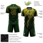 Maillot de football vert sublimé jaune personnalisé Maillot de football vert sublimé jaune personnalisé