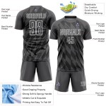 Maillot de football gris uniforme à motifs géométriques, personnalisé, sublimation, blanc, acier Maillot de football gris uniforme à motifs géométriques, personnalisé, sublimation, blanc, acier