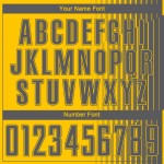 Maillot de football personnalisé avec lignes en acier jaune et gris, sublimation Maillot de football personnalisé avec lignes en acier jaune et gris, sublimation