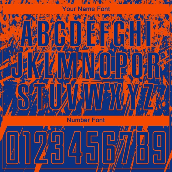 Maillot de football personnalisé par sublimation, uniforme royal orange Maillot de football personnalisé par sublimation, uniforme royal orange