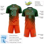 Maillot de football Art Fragment Vert Uniforme Sublimation Personnalisé Orange-Blanc Abstrait Maillot de football Art Fragment Vert Uniforme Sublimation Personnalisé Orange-Blanc Abstrait