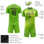 Maillot de football personnalisé à sublimation vert et noir Maillot de football personnalisé à sublimation vert et noir