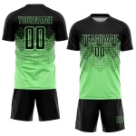 Maillot de football vert sublimé, uniforme noir personnalisé à pois Maillot de football vert sublimé, uniforme noir personnalisé à pois