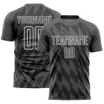 Maillot de football gris uniforme à motifs géométriques, personnalisé, sublimation, blanc, acier Maillot de football gris uniforme à motifs géométriques, personnalisé, sublimation, blanc, acier