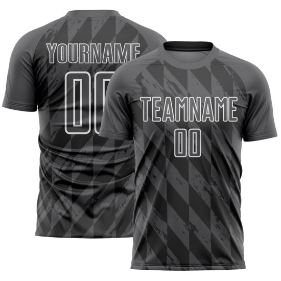 Maillot de football gris uniforme à motifs géométriques, personnalisé, sublimation, blanc, acier Maillot de football gris uniforme à motifs géométriques, personnalisé, sublimation, blanc, acier