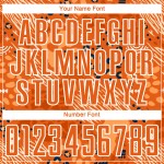 Maillot de football personnalisé orange et noir, motif africain, sublimation Maillot de football personnalisé orange et noir, motif africain, sublimation