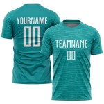 Maillot de football Teal Sublimation Uniforme Blanc Personnalisé Maillot de football Teal Sublimation Uniforme Blanc Personnalisé