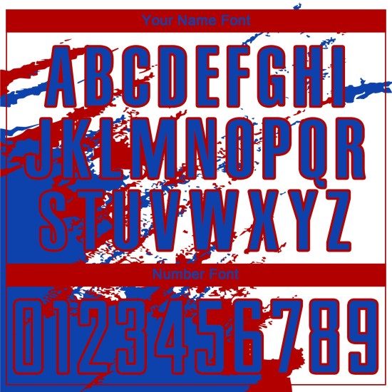 Maillot de football personnalisé Splash bleu-rouge blanc, fragment de sublimation, motif abstrait Thunder Maillot de football personnalisé Splash bleu-rouge blanc, fragment de sublimation, motif abstrait Thunder