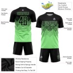 Maillot de football vert sublimé, uniforme noir personnalisé à pois Maillot de football vert sublimé, uniforme noir personnalisé à pois