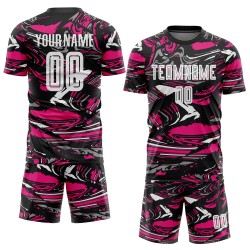 Maillot de football rose personnalisé par sublimation Maillot de football rose personnalisé par sublimation
