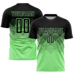 Maillot de football vert sublimé, uniforme noir personnalisé à pois Maillot de football vert sublimé, uniforme noir personnalisé à pois
